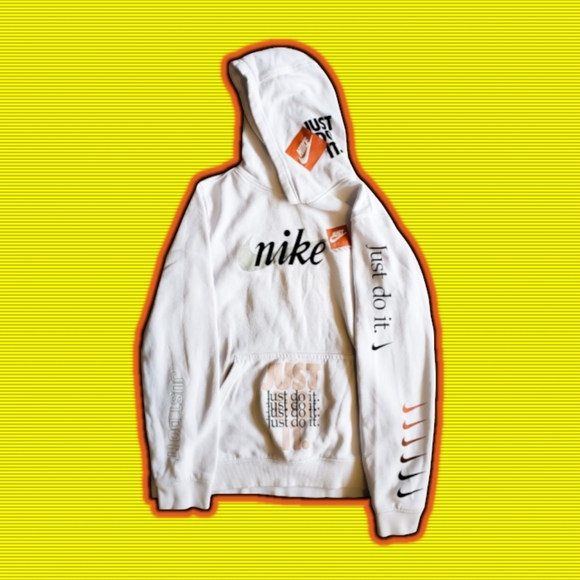 mini Bedachtzaam dat is alles Nike | Shirts | Nike Boys Jdi Club White Hoodie | Poshmark